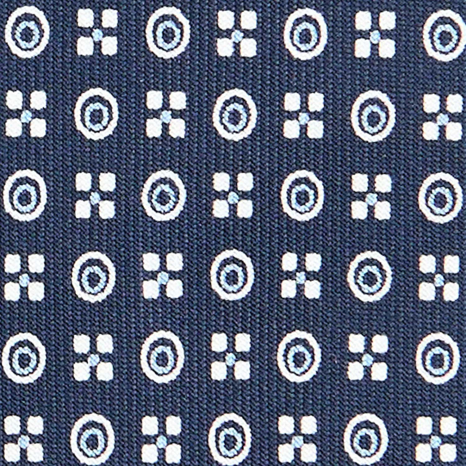 E.Marinella CRAVATTE|Cravatte In Seta Stampata|CRAVATTA SARTORIALE CLASSICA IN SETA BLU SCURO Microfantasia fiore