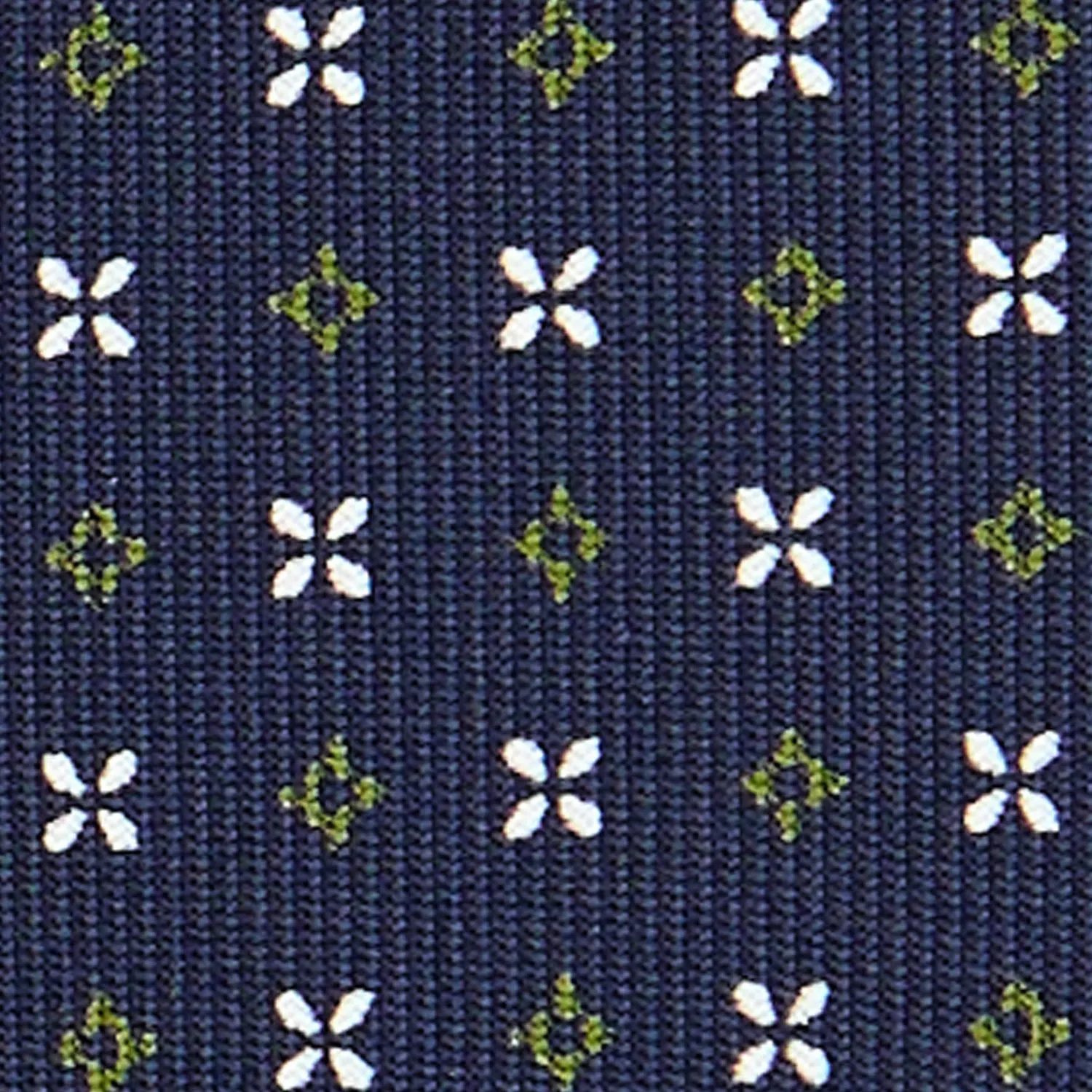 E.Marinella CRAVATTE|Cravatte In Seta Stampata|CRAVATTA SARTORIALE CLASSICA IN SETA BLU SCURO Microfantasia fiore