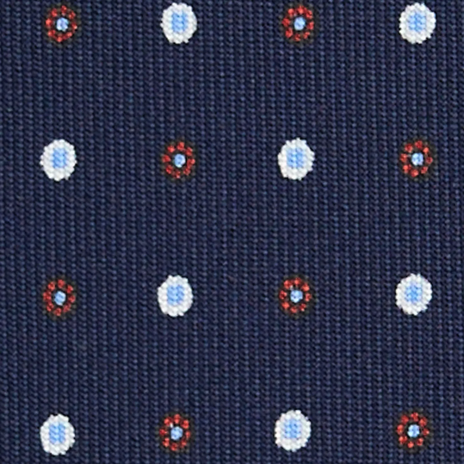 E.Marinella CRAVATTE|Cravatte In Seta Stampata|CRAVATTA SARTORIALE CLASSICA IN SETA BLU SCURO Microfantasia fiore