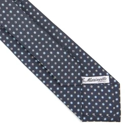 E.Marinella CRAVATTE|Cravatte In Seta Stampata|CRAVATTA SARTORIALE CLASSICA IN SETA GRIGIO SCURO Microfantasia fiore