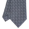 E.Marinella CRAVATTE|Cravatte In Seta Stampata|CRAVATTA SARTORIALE CLASSICA IN SETA BLU SCURO Microfantasia fiore