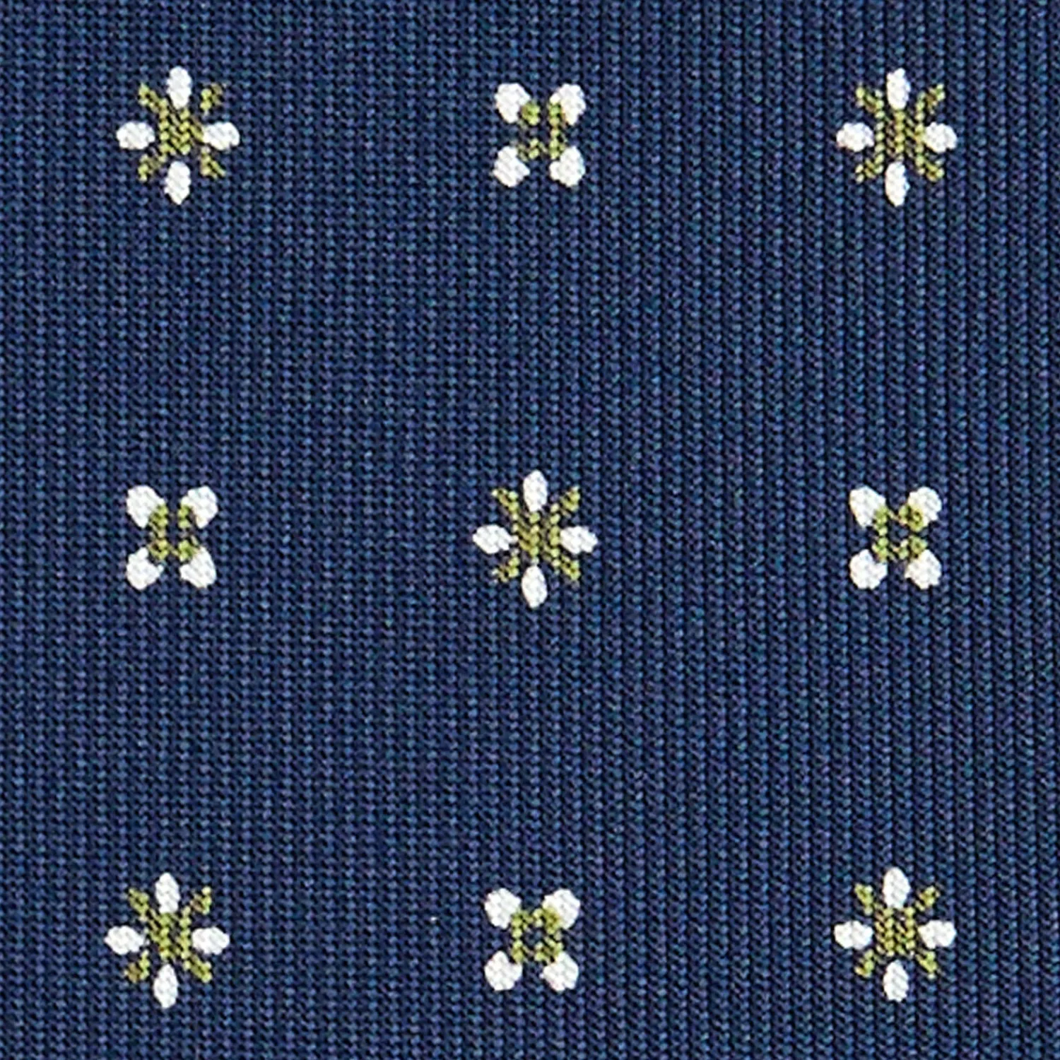 E.Marinella CRAVATTE|Cravatte In Seta Stampata|CRAVATTA SARTORIALE CLASSICA IN SETA BLU SCURO Microfantasia fiore