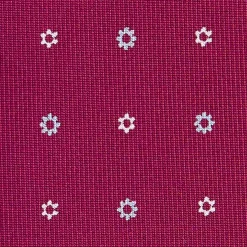E.Marinella CRAVATTE|Cravatte In Seta Stampata|CRAVATTA SARTORIALE CLASSICA IN SETA FUCSIA Microfantasia fiore