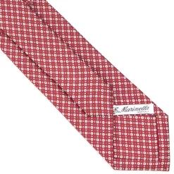 E.Marinella CRAVATTE|Cravatte In Seta Stampata|CRAVATTA SARTORIALE CLASSICA IN SETA BORDEAUX Microfantasia fiore