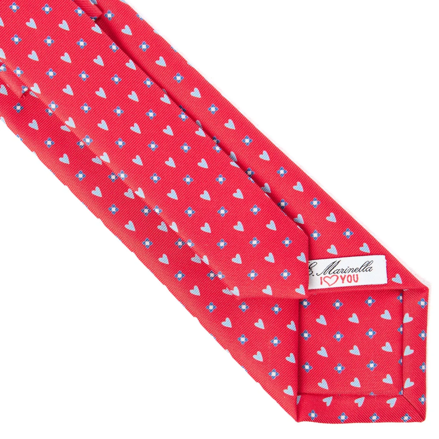 E.Marinella CRAVATTE|Cravatte In Seta Stampata|CRAVATTA SARTORIALE CLASSICA IN SETA ROSSA Collezione san valentino