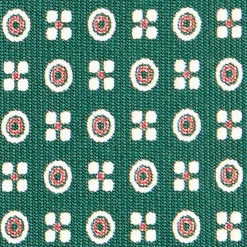 E.Marinella CRAVATTE|Cravatte In Seta Stampata|CRAVATTA SARTORIALE CLASSICA IN SETA VERDE SCURO Microfantasia fiore