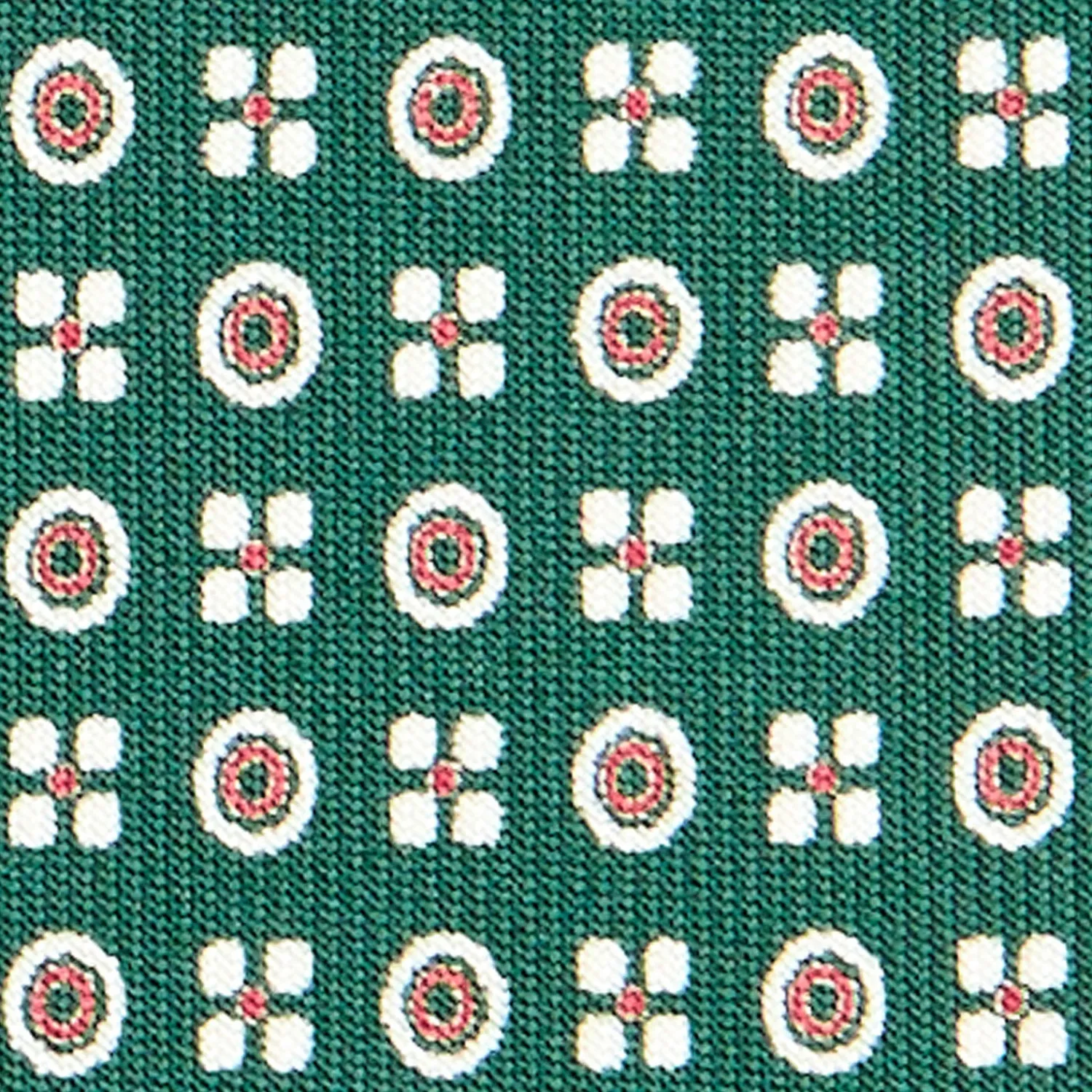 E.Marinella CRAVATTE|Cravatte In Seta Stampata|CRAVATTA SARTORIALE CLASSICA IN SETA VERDE SCURO Microfantasia fiore