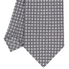 E.Marinella CRAVATTE|Cravatte In Seta Stampata|CRAVATTA SARTORIALE CLASSICA IN SETA GRIGIO SCURO Microfantasia fiore