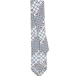 E.Marinella CRAVATTE|Cravatte In Seta Stampata|CRAVATTA SARTORIALE CLASSICA IN SETA BIANCA Patchwork