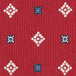 E.Marinella CRAVATTE|CRAVATTA SARTORIALE CLASSICA IN SETA BORDEAUX Microfantasia