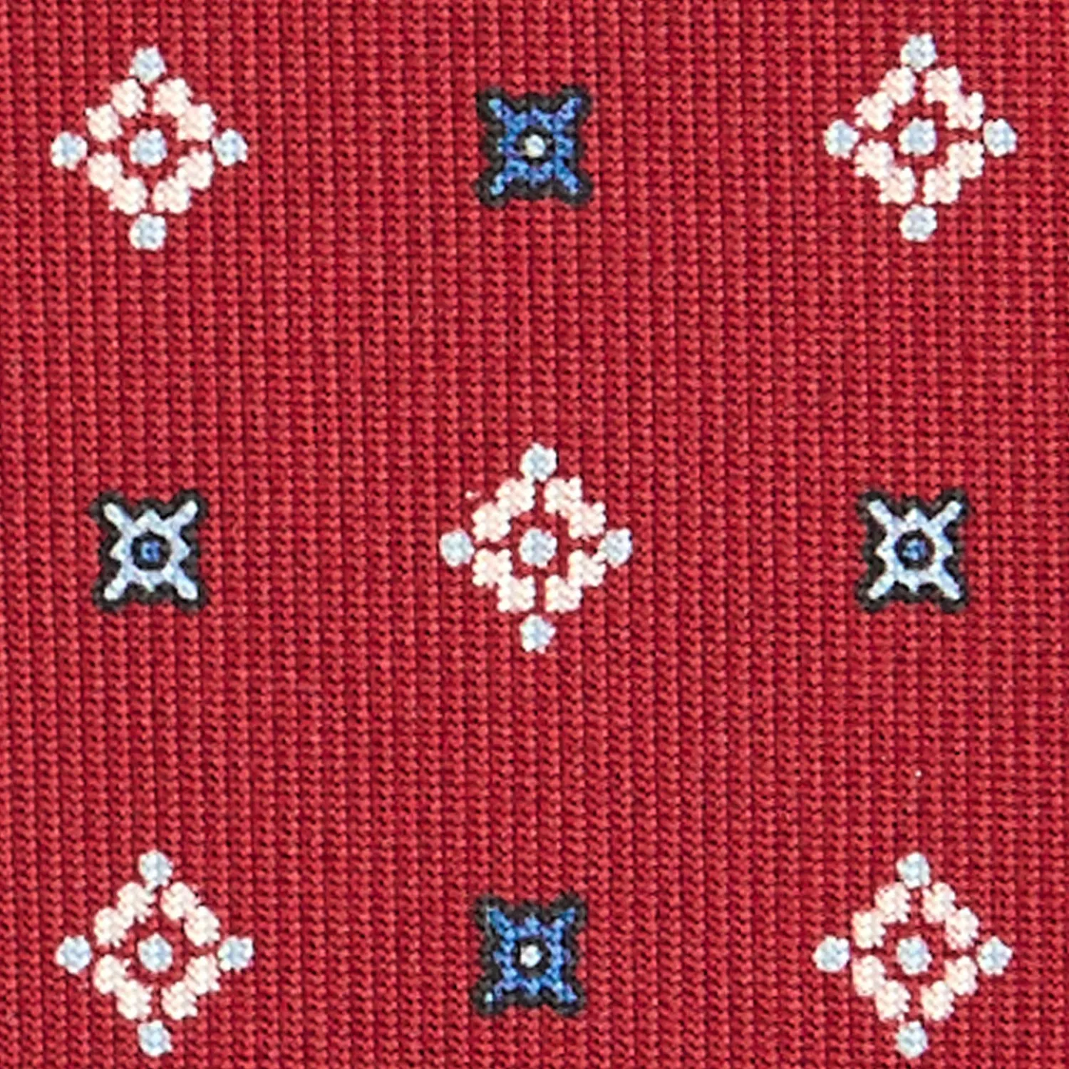 E.Marinella CRAVATTE|CRAVATTA SARTORIALE CLASSICA IN SETA BORDEAUX Microfantasia