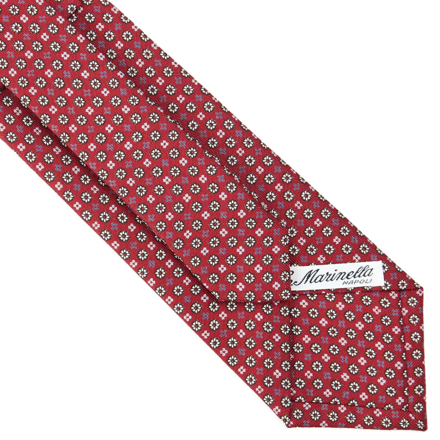E.Marinella CRAVATTE|CRAVATTA SARTORIALE CLASSICA IN SETA BORDEAUX Microfantasia