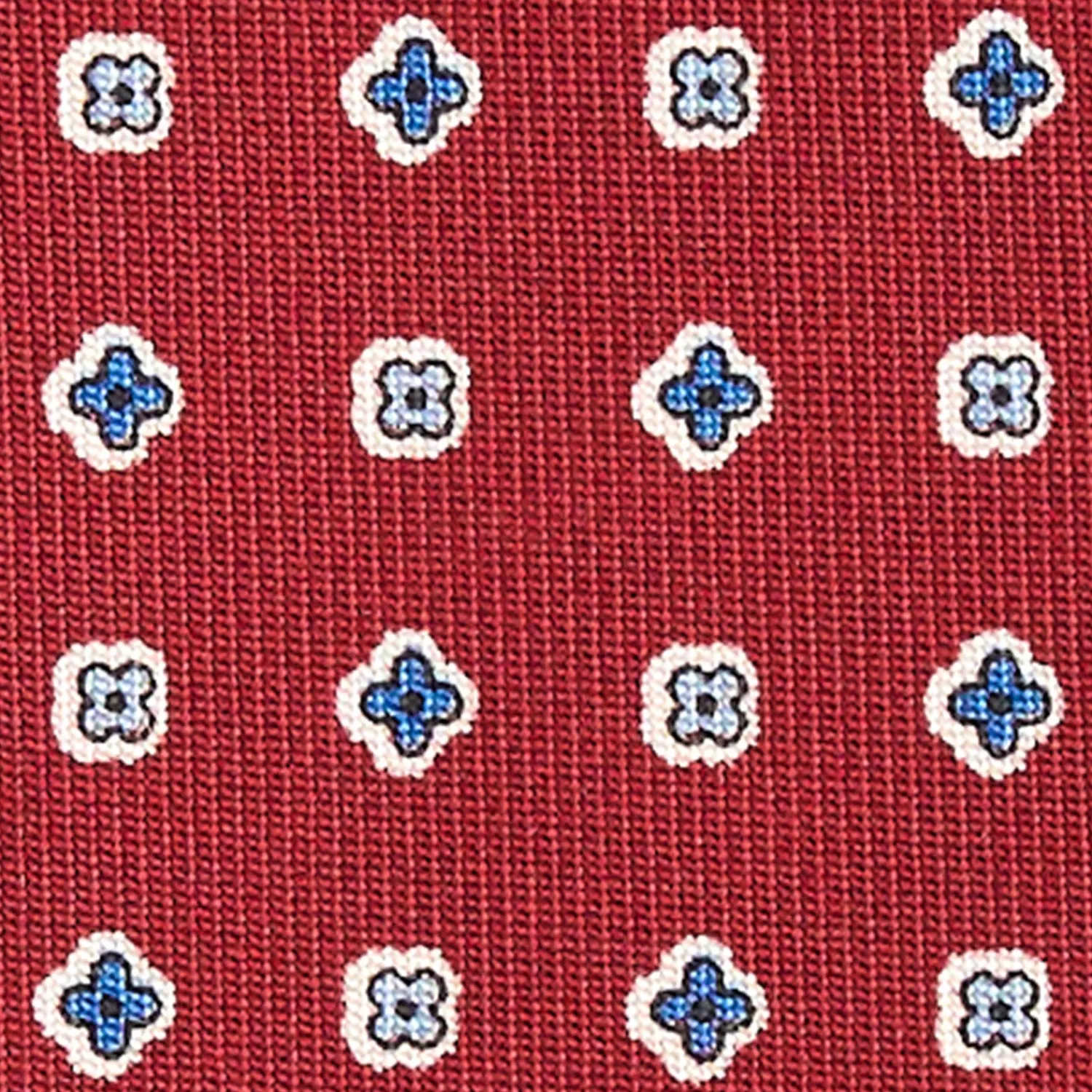 E.Marinella CRAVATTE|Cravatte In Seta Stampata|CRAVATTA SARTORIALE CLASSICA IN SETA BORDEAUX Microfantasia fiore