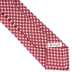 E.Marinella CRAVATTE|Cravatte In Seta Stampata|CRAVATTA SARTORIALE CLASSICA IN SETA BORDEAUX Microfantasia fiore