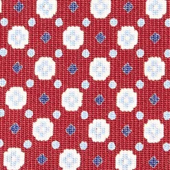 E.Marinella CRAVATTE|Cravatte In Seta Stampata|CRAVATTA SARTORIALE CLASSICA IN SETA BORDEAUX Microfantasia fiore