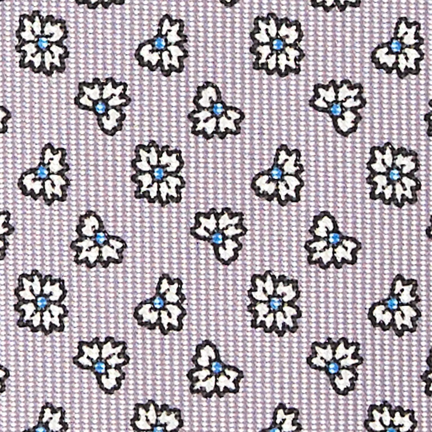 E.Marinella CRAVATTE|Cravatte In Seta Stampata|CRAVATTA SARTORIALE CLASSICA IN SETA GRIGIO CHIARO Microfantasia fiore