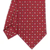 E.Marinella CRAVATTE|CRAVATTA SARTORIALE CLASSICA IN SETA BORDEAUX Microfantasia