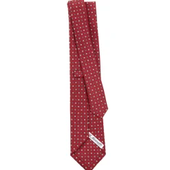 E.Marinella CRAVATTE|CRAVATTA SARTORIALE CLASSICA IN SETA BORDEAUX Microfantasia