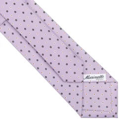 E.Marinella CRAVATTE|Cravatte In Seta Stampata|CRAVATTA SARTORIALE CLASSICA IN SETA LILLA Microfantasia fiore