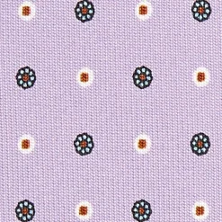E.Marinella CRAVATTE|Cravatte In Seta Stampata|CRAVATTA SARTORIALE CLASSICA IN SETA LILLA Microfantasia fiore