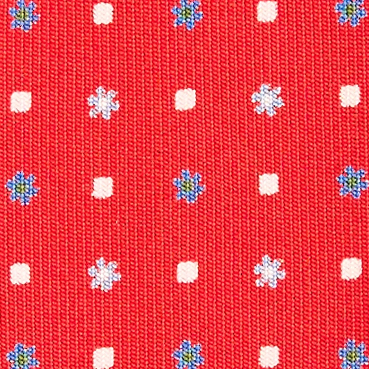 E.Marinella CRAVATTE|Cravatte In Seta Stampata|CRAVATTA SARTORIALE CLASSICA IN SETA ROSSA Microfantasia fiore