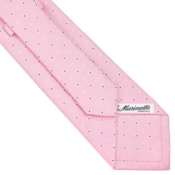 E.Marinella CRAVATTE|Cravatte In Seta Stampata|CRAVATTA SARTORIALE CLASSICA IN SETA ROSA Microfantasia fiore