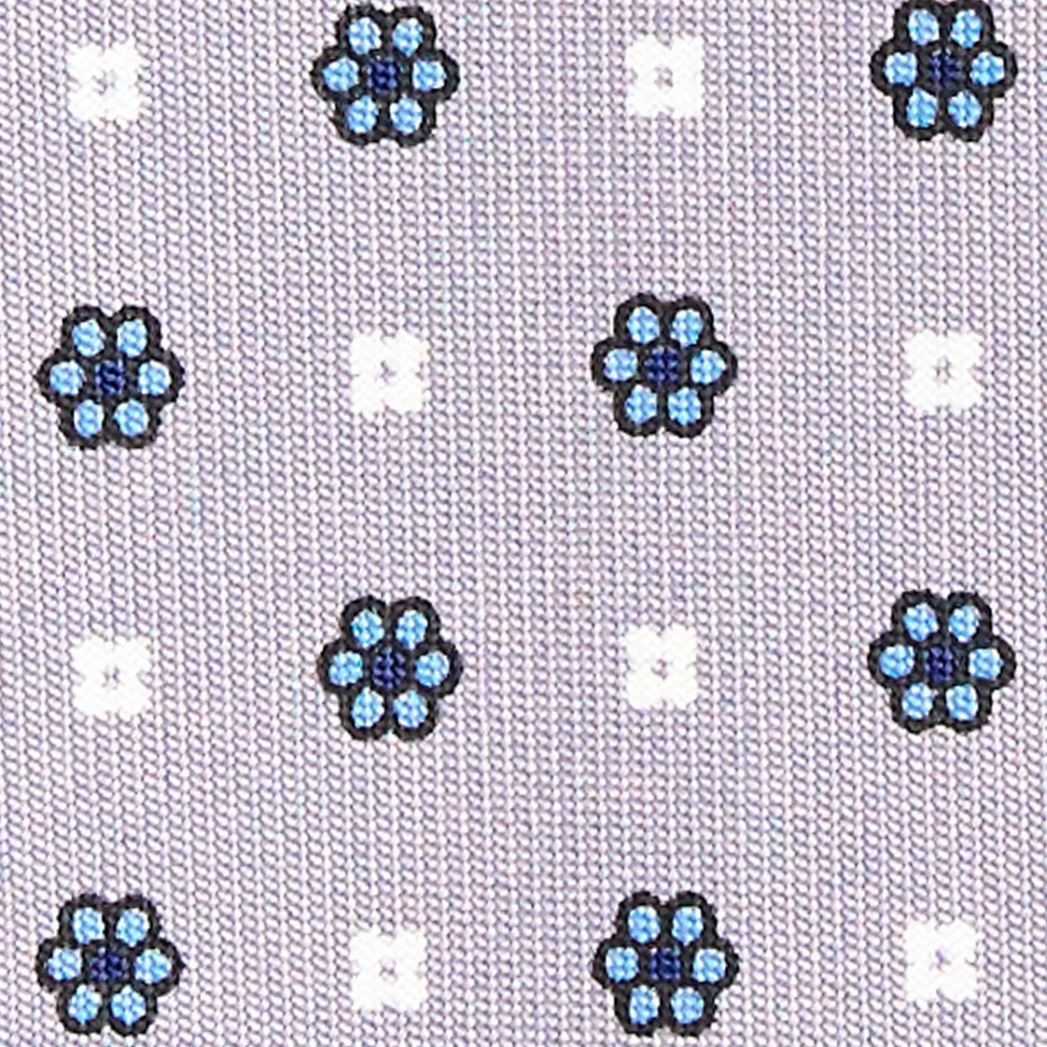 E.Marinella CRAVATTE|Cravatte In Seta Stampata|CRAVATTA SARTORIALE CLASSICA IN SETA GRIGIO CHIARO Microfantasia fiore