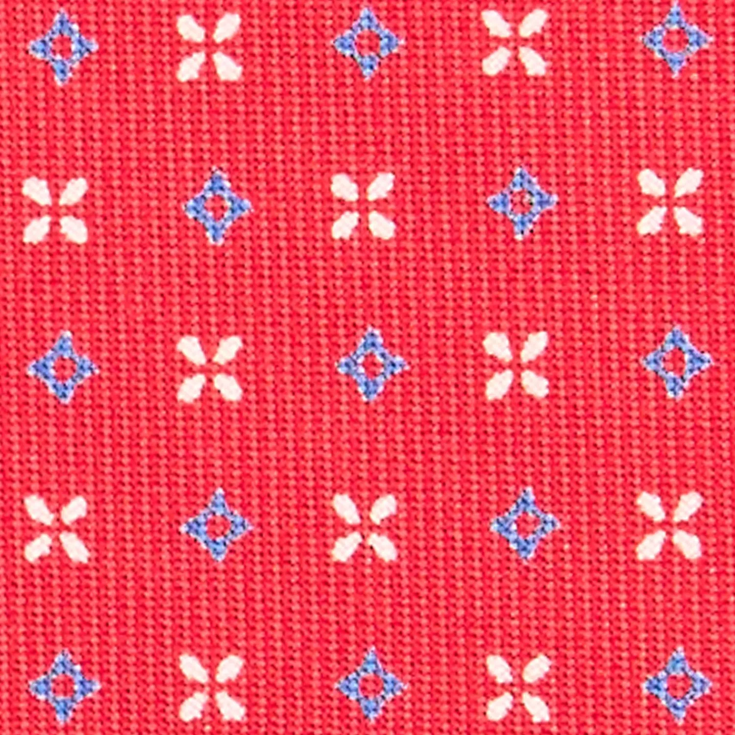 E.Marinella Cravatte In Seta Stampata|CRAVATTE|CRAVATTA SARTORIALE CLASSICA IN SETA ROSSA Microfantasia fiore