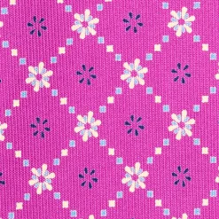 E.Marinella CRAVATTE|Cravatte In Seta Stampata|CRAVATTA SARTORIALE CLASSICA IN SETA FUCSIA Microfantasia fiore