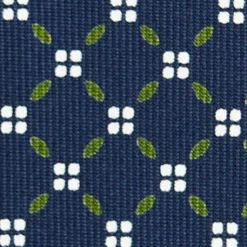 E.Marinella Cravatte In Seta Stampata|CRAVATTE|CRAVATTA SARTORIALE CLASSICA IN SETA BLU SCURO Microfantasia fiore