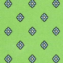 E.Marinella CRAVATTE|Cravatte In Seta Stampata|CRAVATTA SARTORIALE CLASSICA IN SETA VERDE CHIARO Microfantasia fiore