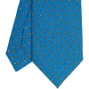 E.Marinella CRAVATTE|Cravatte In Seta Stampata|CRAVATTA SARTORIALE CLASSICA IN SETA BLU MEDIO Microfantasia fiore
