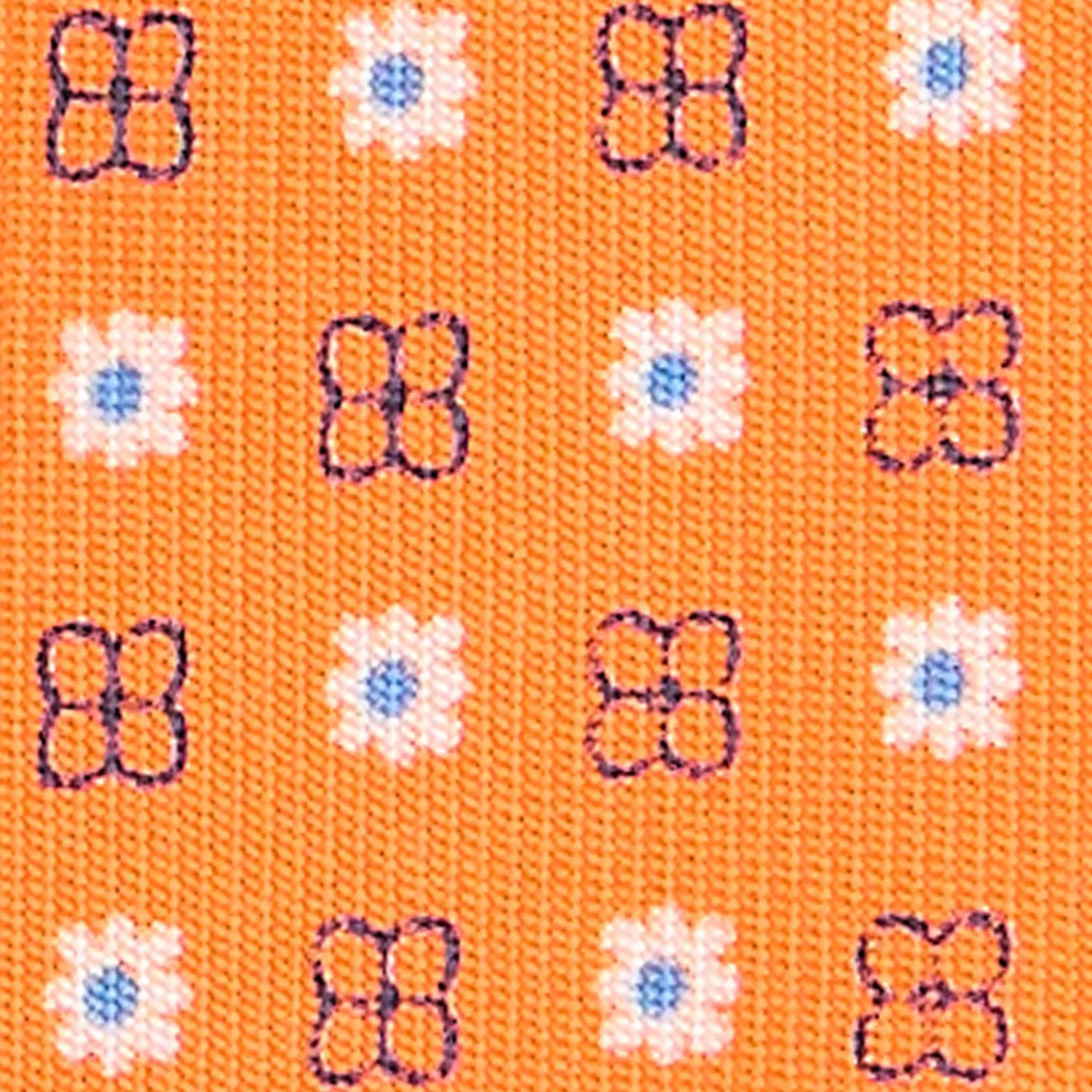 E.Marinella CRAVATTE|Cravatte In Seta Stampata|CRAVATTA SARTORIALE CLASSICA IN SETA ARANCIONE Microfantasia fiore