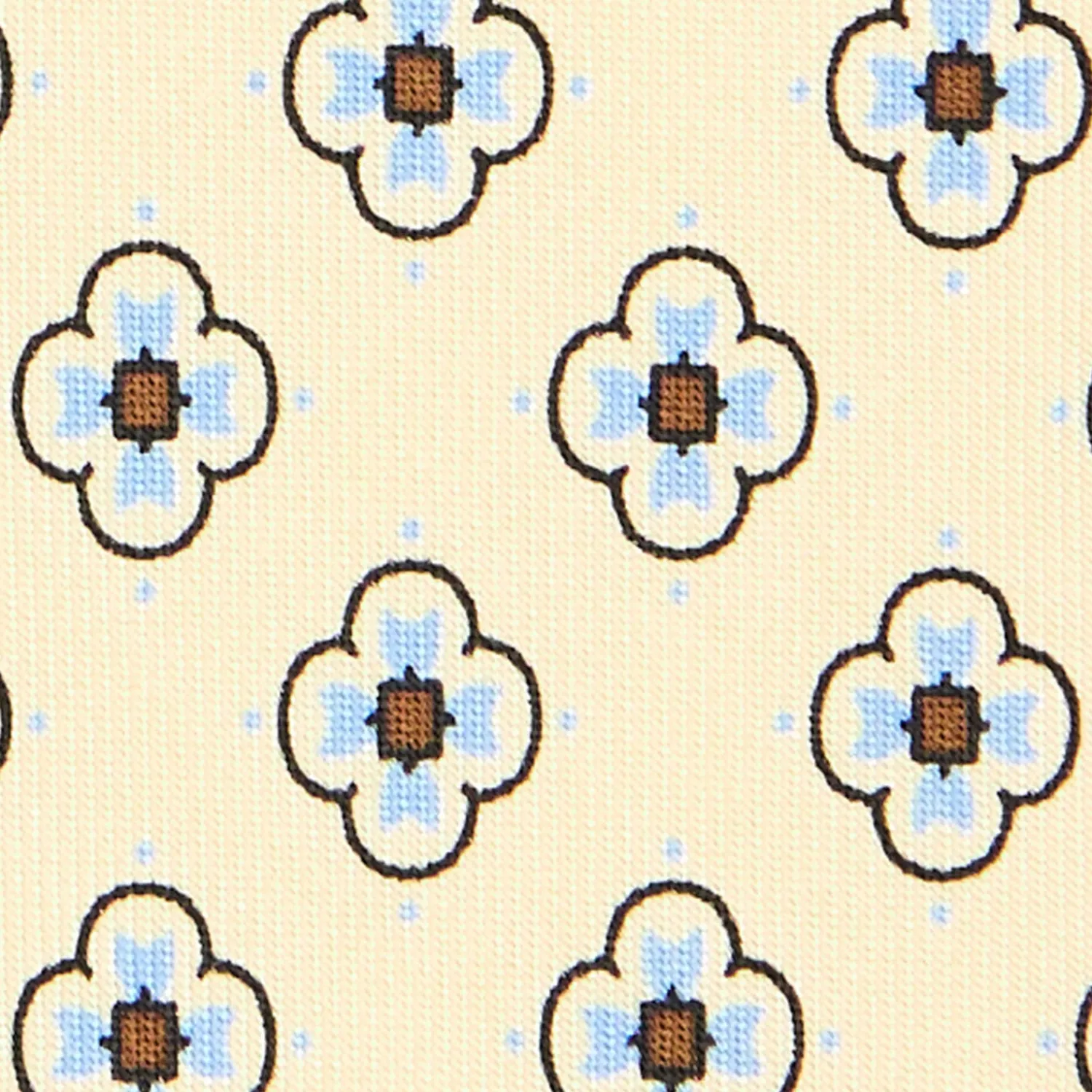 E.Marinella CRAVATTE|Cravatte In Seta Stampata|CRAVATTA SARTORIALE CLASSICA IN SETA GIALLA Microfantasia fiore