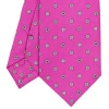 E.Marinella CRAVATTE|Cravatte In Seta Stampata|CRAVATTA SARTORIALE CLASSICA IN SETA FUCSIA Microfantasia fiore