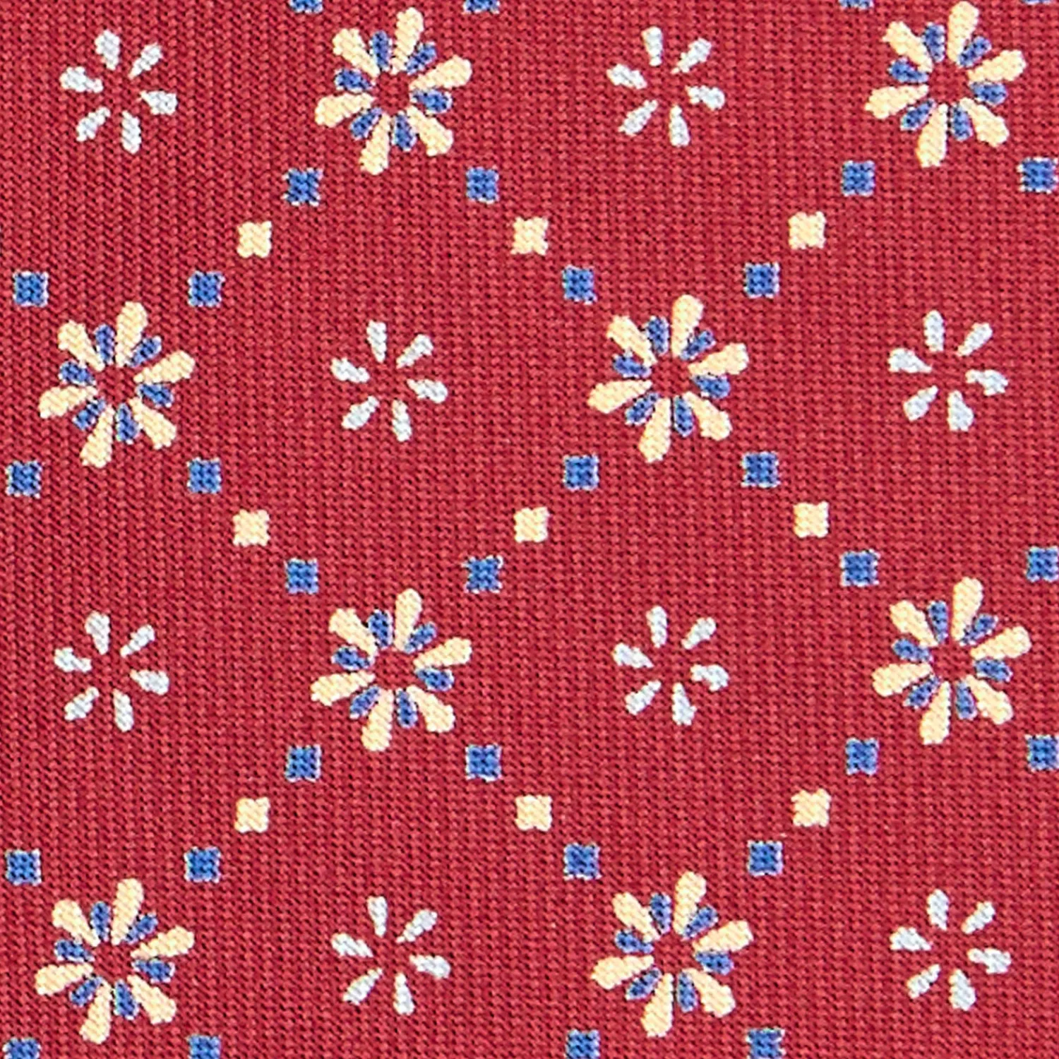 E.Marinella CRAVATTE|Cravatte In Seta Stampata|CRAVATTA SARTORIALE CLASSICA IN SETA BORDEAUX Microfantasia fiore