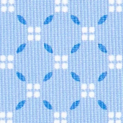 E.Marinella CRAVATTE|Cravatte In Seta Stampata|CRAVATTA SARTORIALE CLASSICA IN SETA AZZURRA Microfantasia fiore