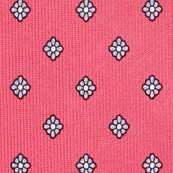E.Marinella CRAVATTE|Cravatte In Seta Stampata|CRAVATTA SARTORIALE CLASSICA IN SETA ROSA Microfantasia fiore