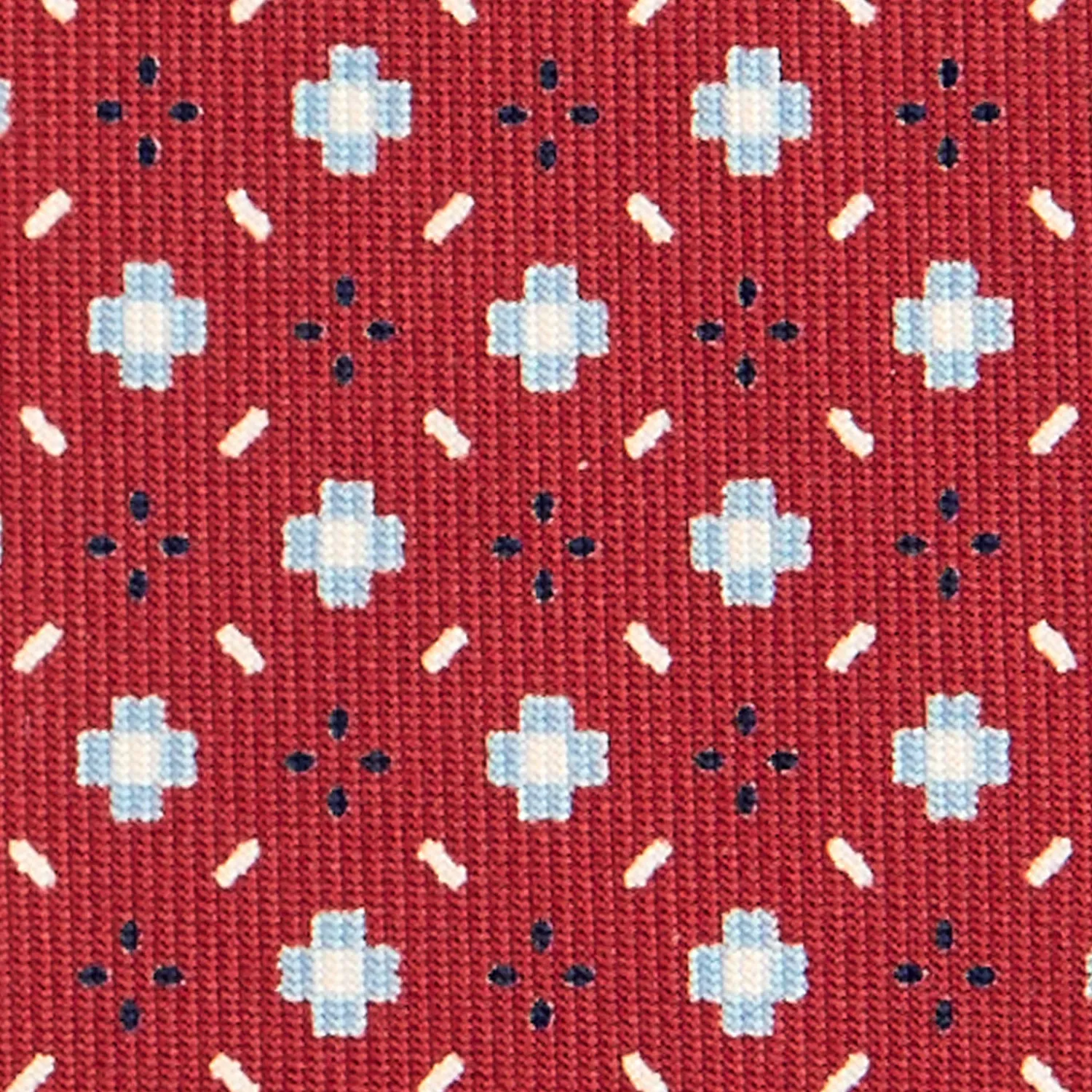 E.Marinella CRAVATTE|Cravatte In Seta Stampata|CRAVATTA SARTORIALE CLASSICA IN SETA BORDEAUX Microfantasia fiore