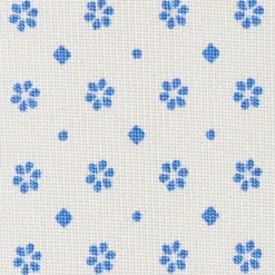 E.Marinella CRAVATTE|Cravatte In Seta Stampata|CRAVATTA SARTORIALE CLASSICA IN SETA BIANCA Microfantasia fiore