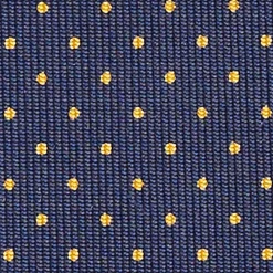 E.Marinella CRAVATTE|Cravatte In Seta Stampata|CRAVATTA SARTORIALE CLASSICA IN SETA BLU SCURO Pois