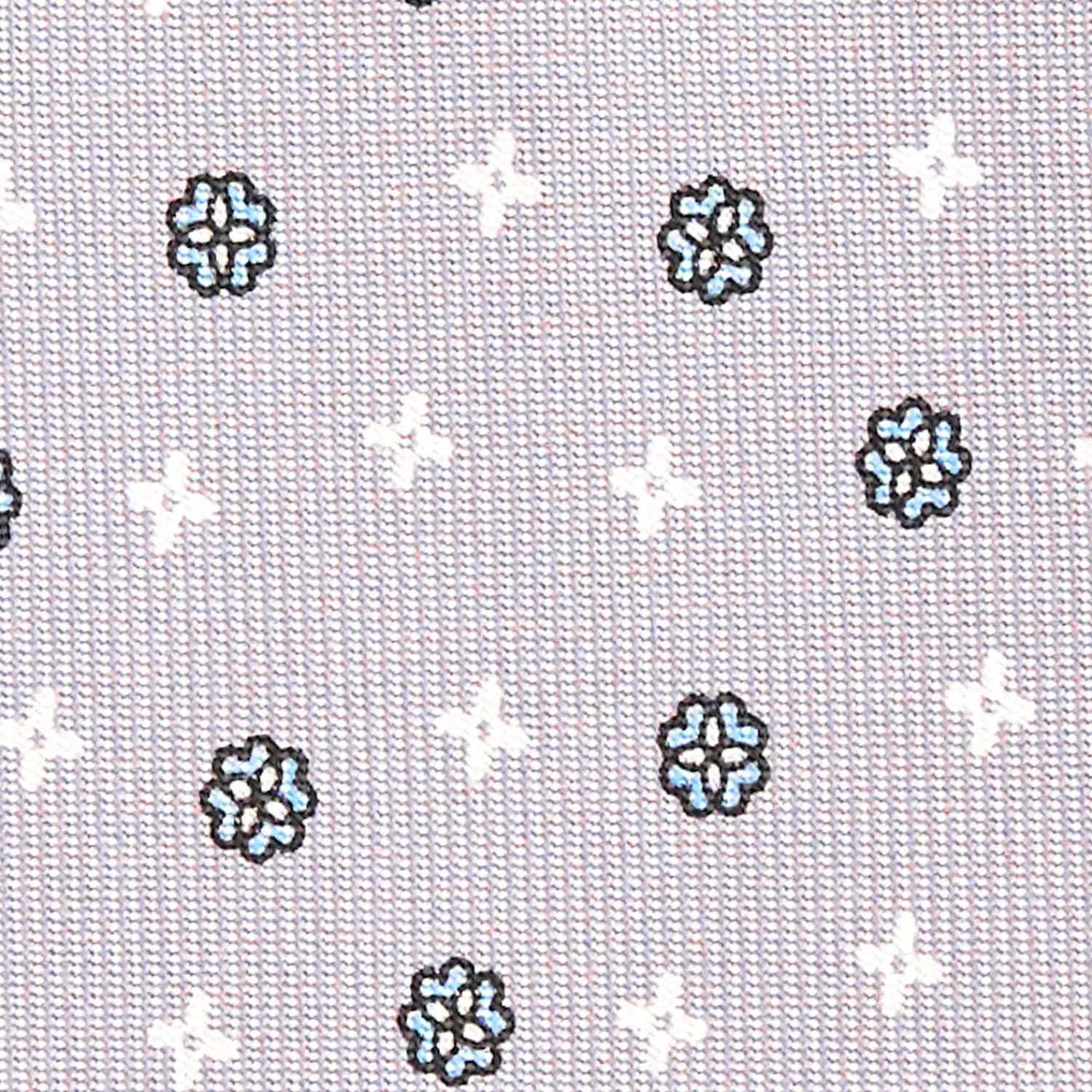 E.Marinella CRAVATTE|Cravatte In Seta Stampata|CRAVATTA SARTORIALE CLASSICA IN SETA GRIGIO CHIARO Microfantasia fiore