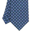 E.Marinella CRAVATTE|Cravatte In Seta Stampata|CRAVATTA SARTORIALE CLASSICA IN SETA BLU Microfantasia fiore