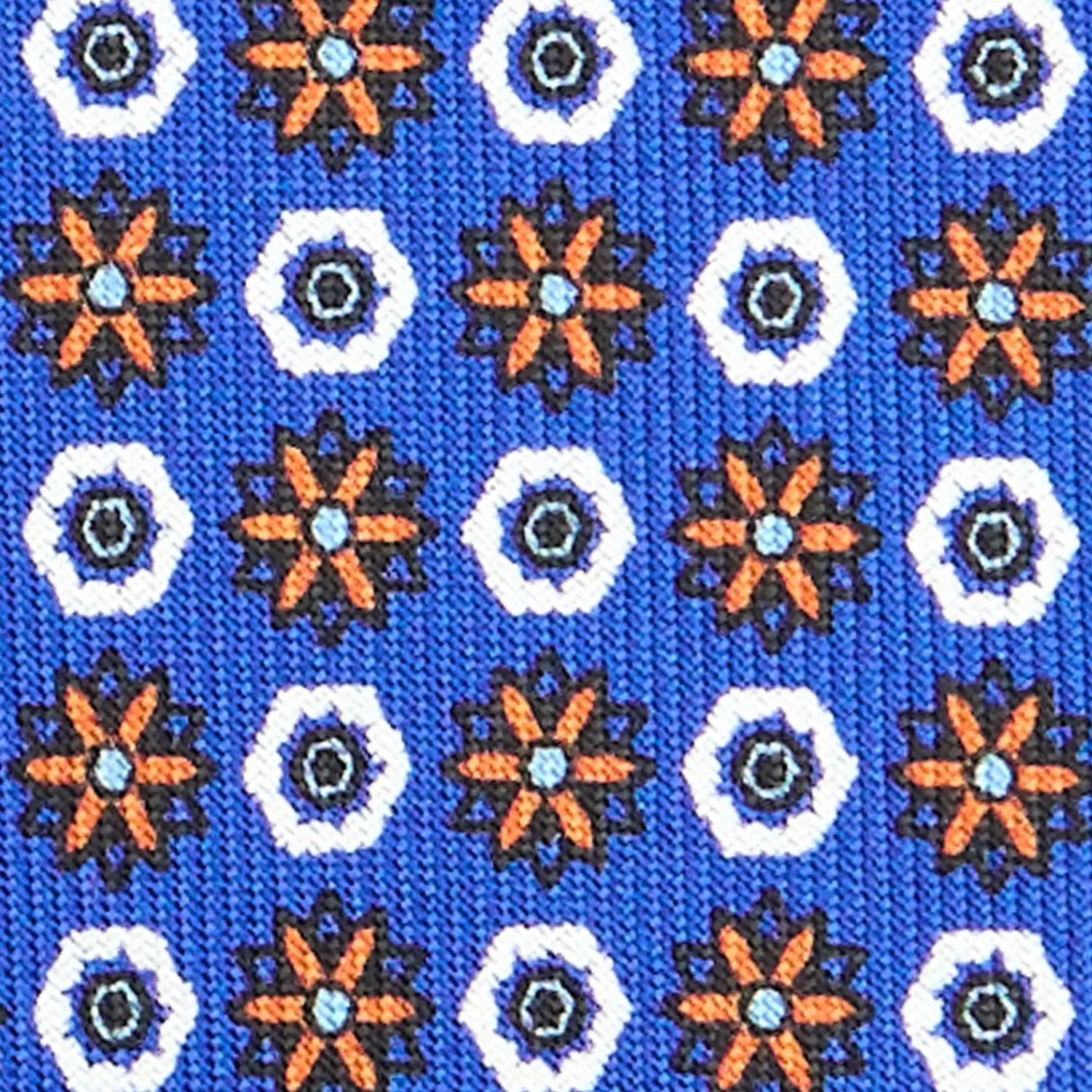E.Marinella CRAVATTE|Cravatte In Seta Stampata|CRAVATTA SARTORIALE CLASSICA IN SETA BLUETTE Microfantasia fiore