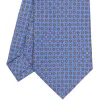 E.Marinella CRAVATTE|Cravatte In Seta Stampata|CRAVATTA SARTORIALE CLASSICA IN SETA AZZURRO POLVERE Microfantasia fiore