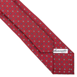 E.Marinella CRAVATTE|Cravatte 7 Cm|CRAVATTA SARTORIALE 7 CM IN SETA BORDEAUX Microfantasia fiore