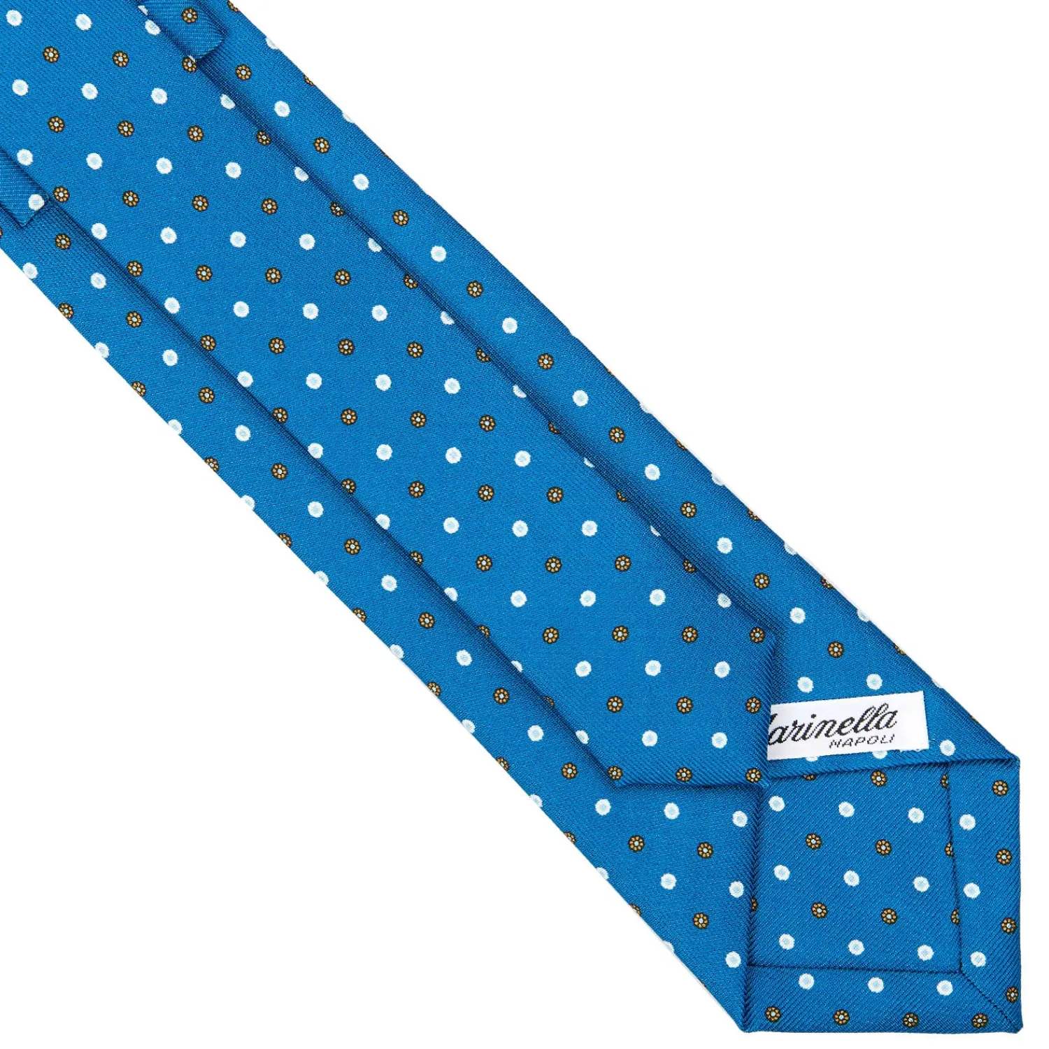 E.Marinella CRAVATTE|Cravatte 7 Cm|CRAVATTA SARTORIALE 7 CM IN SETA BLU MEDIO Microfantasia fiore