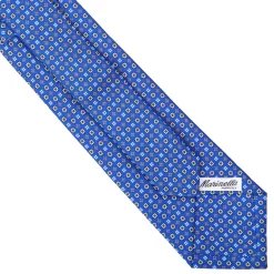 E.Marinella CRAVATTE|Cravatte Extra Long|CRAVATTA SARTORIALE EXTRA LONG IN SETA BLUETTE Microfantasia fiore