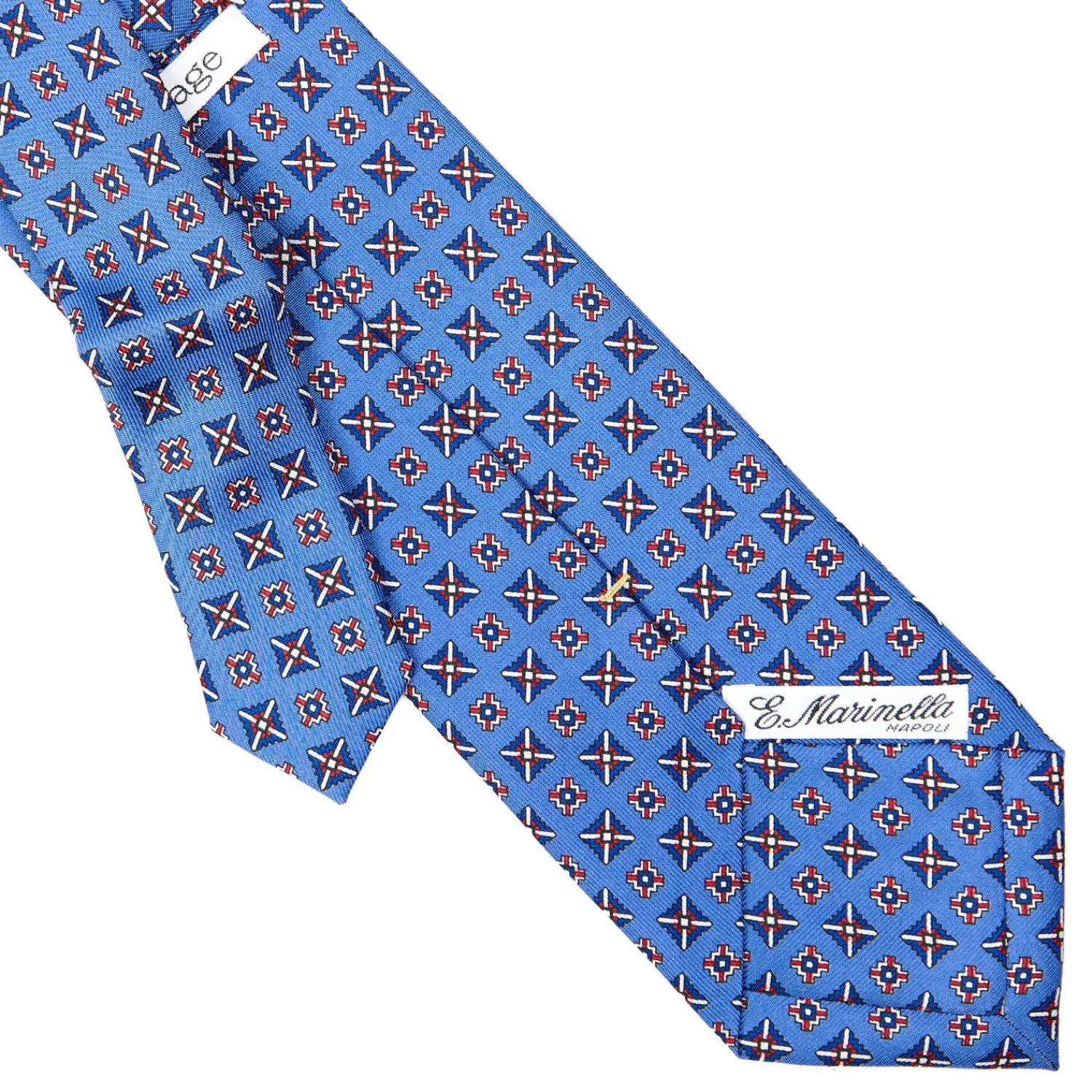 E.Marinella CRAVATTE|Cravatte Extra Long|CRAVATTA SARTORIALE EXTRA LONG IN SETA AZZURRO POLVERE Collezione heritage
