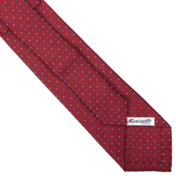 E.Marinella CRAVATTE|Cravatte Extra Long|CRAVATTA SARTORIALE EXTRA LONG IN SETA BORDEAUX Microfantasia fiore